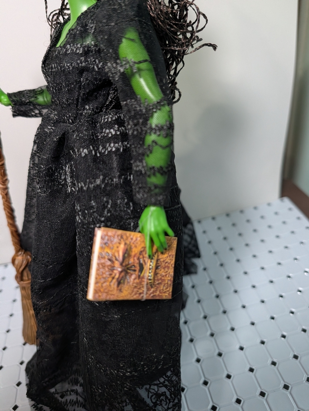 Wicked Elphaba Barbie Custom Restyle - Picture 4 of 11